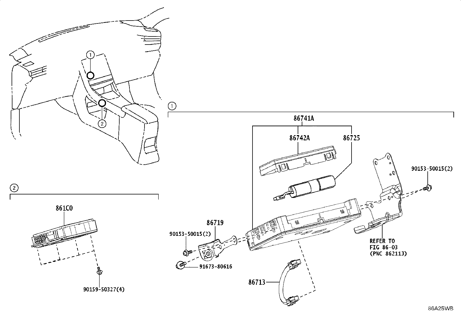 86719-52120 BRACKET, TELEPHONE product image
