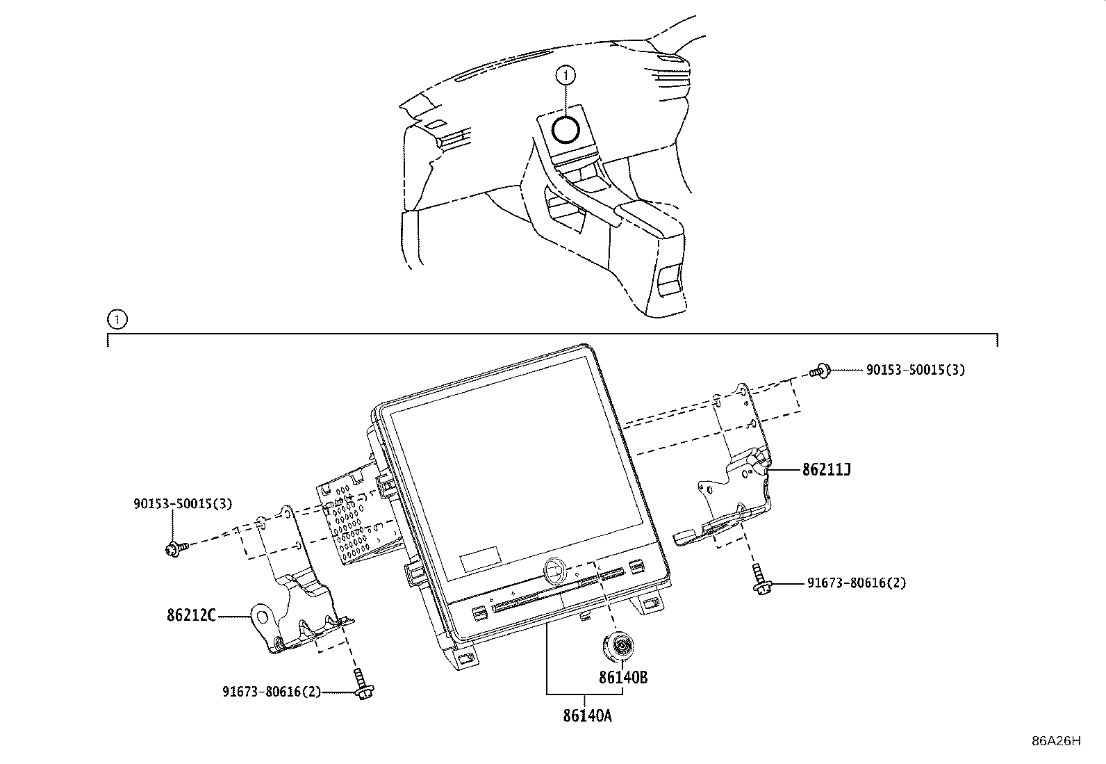86211-52420 BRACKET, RADIO RECEIVER, NO.1 product image