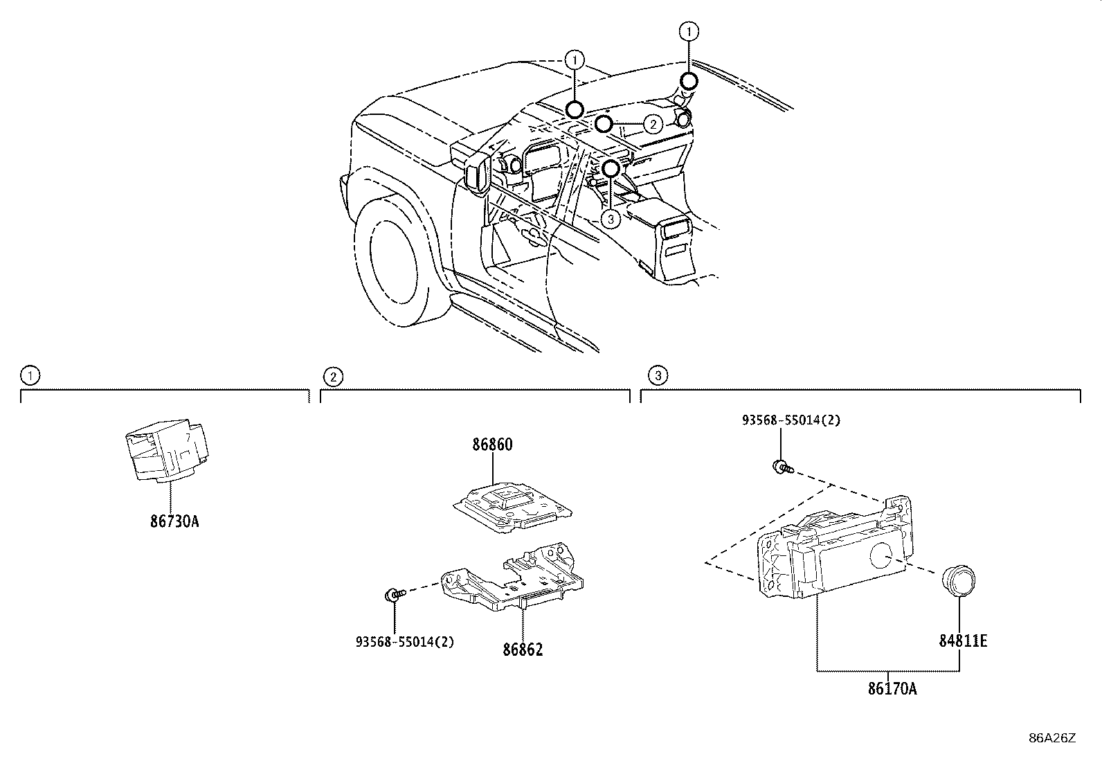 86170-60290 SWITCH & VOLUME ASSY product image