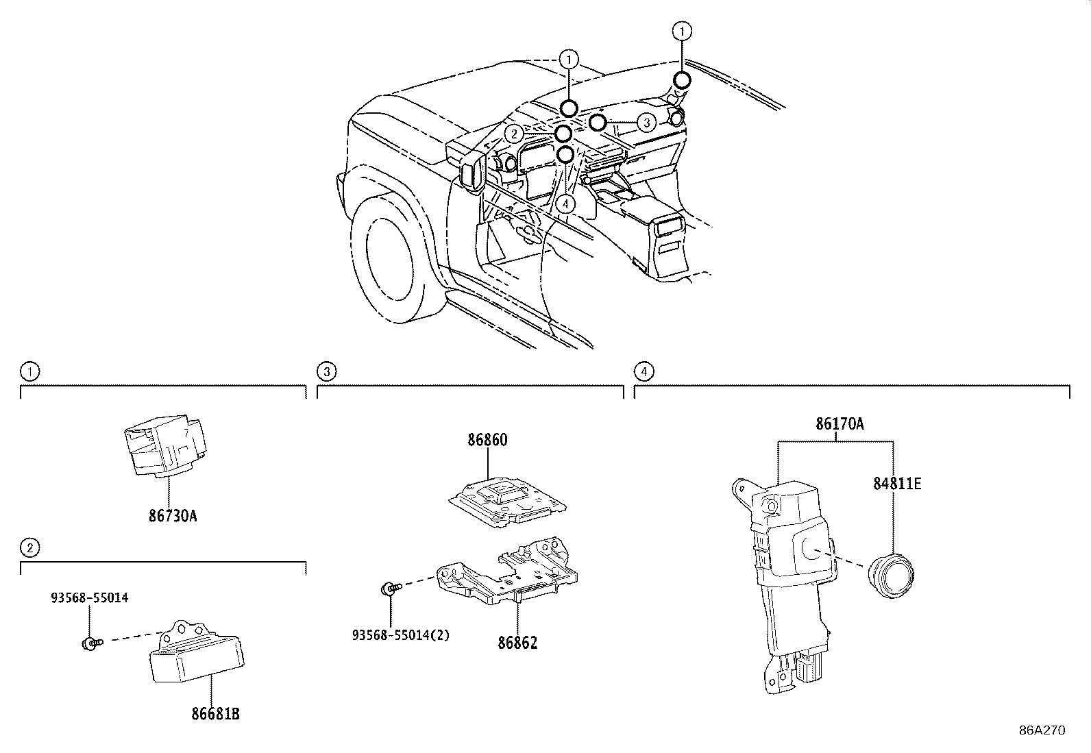 86170-60320 SWITCH & VOLUME ASSY product image