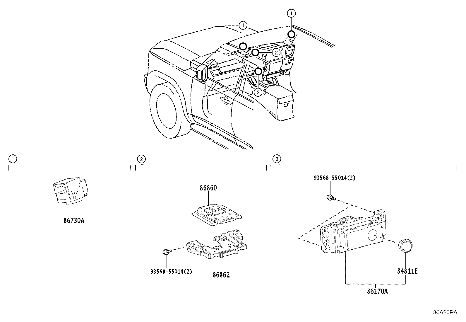 86170-60290 SWITCH & VOLUME ASSY product image