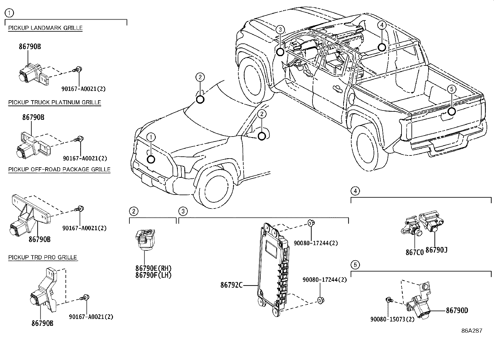 86792-AK034 COMPUTER, PARKING ASSIST product image