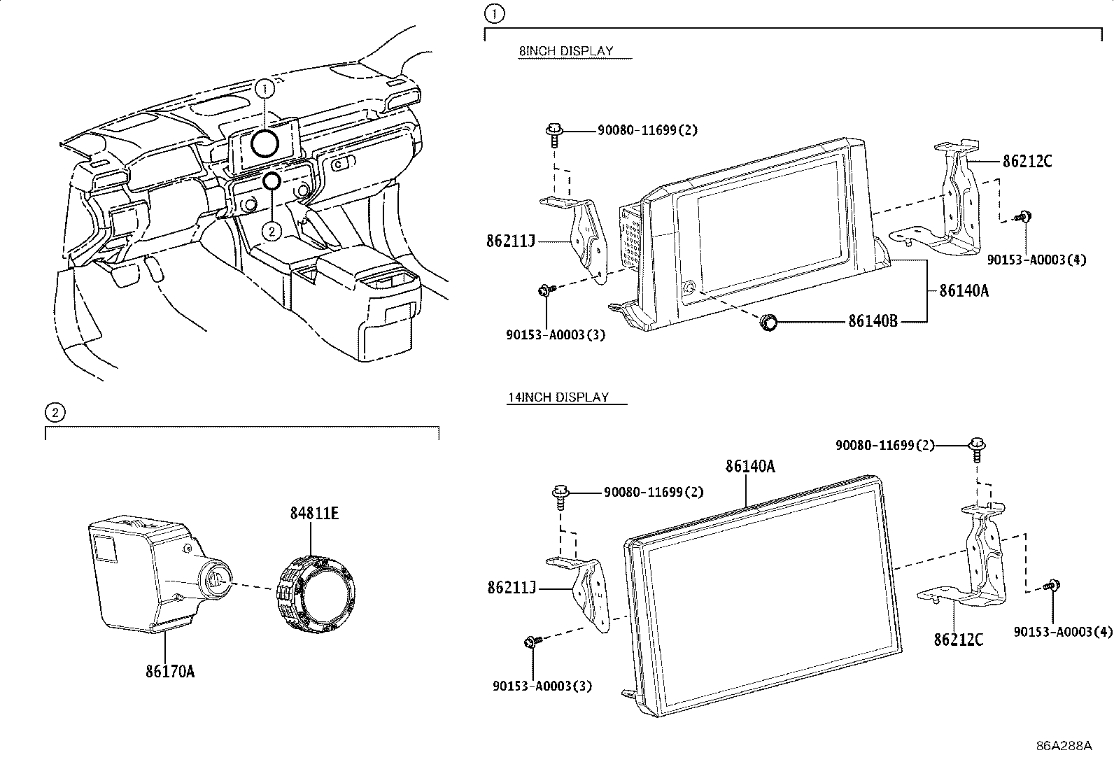 Toyota 86140-AK030 RECEIVER ASSY, RADIO & DISPLAY