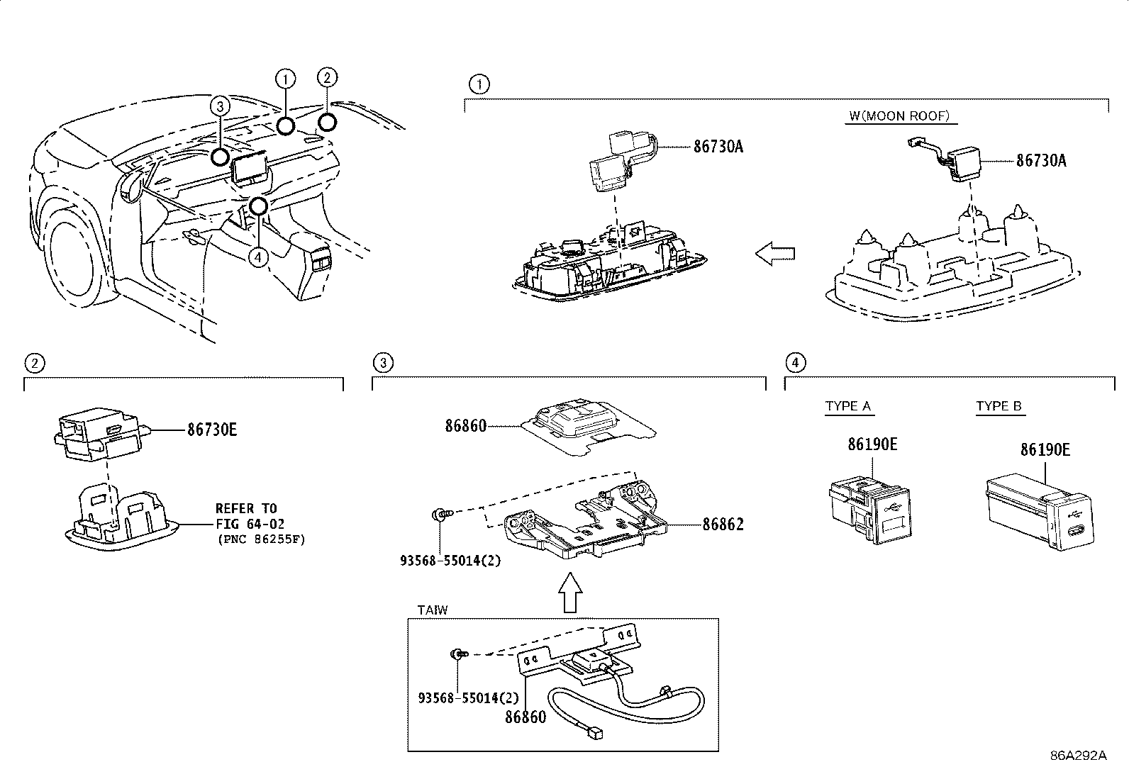 86190-26010 ADAPTER ASSY, STEREO JACK product image