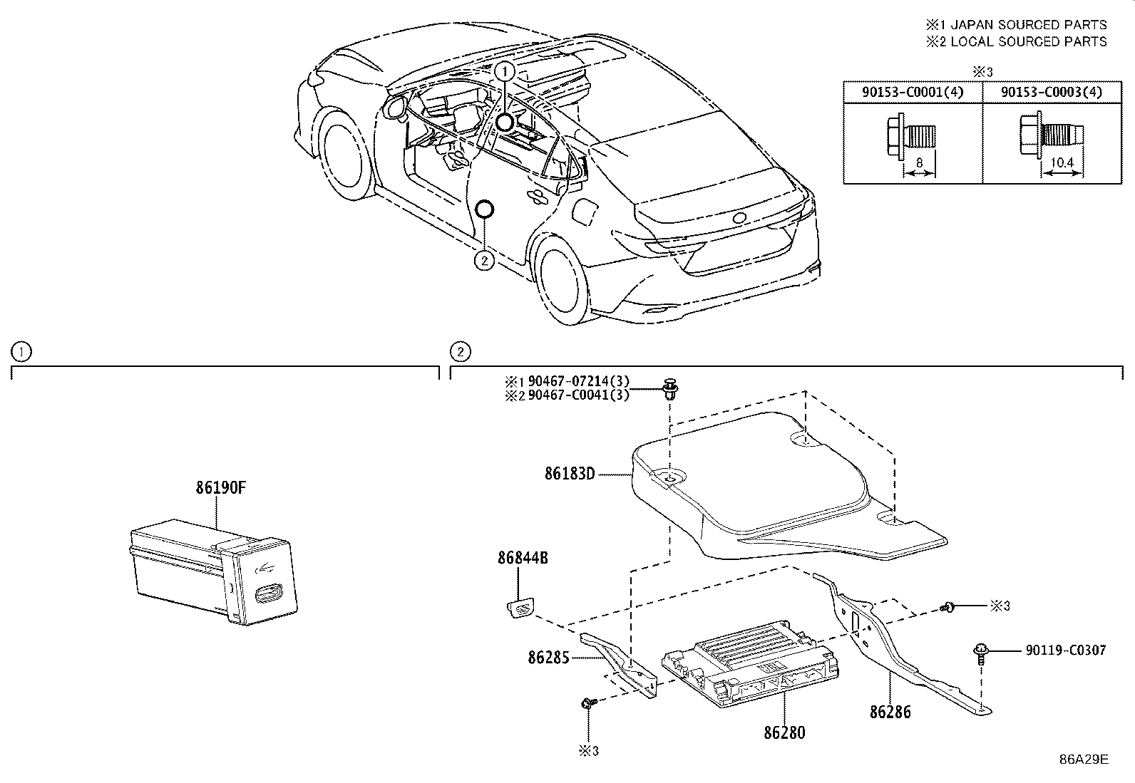 86285-06120 BRACKET, AMPLIFIER, NO.1 product image