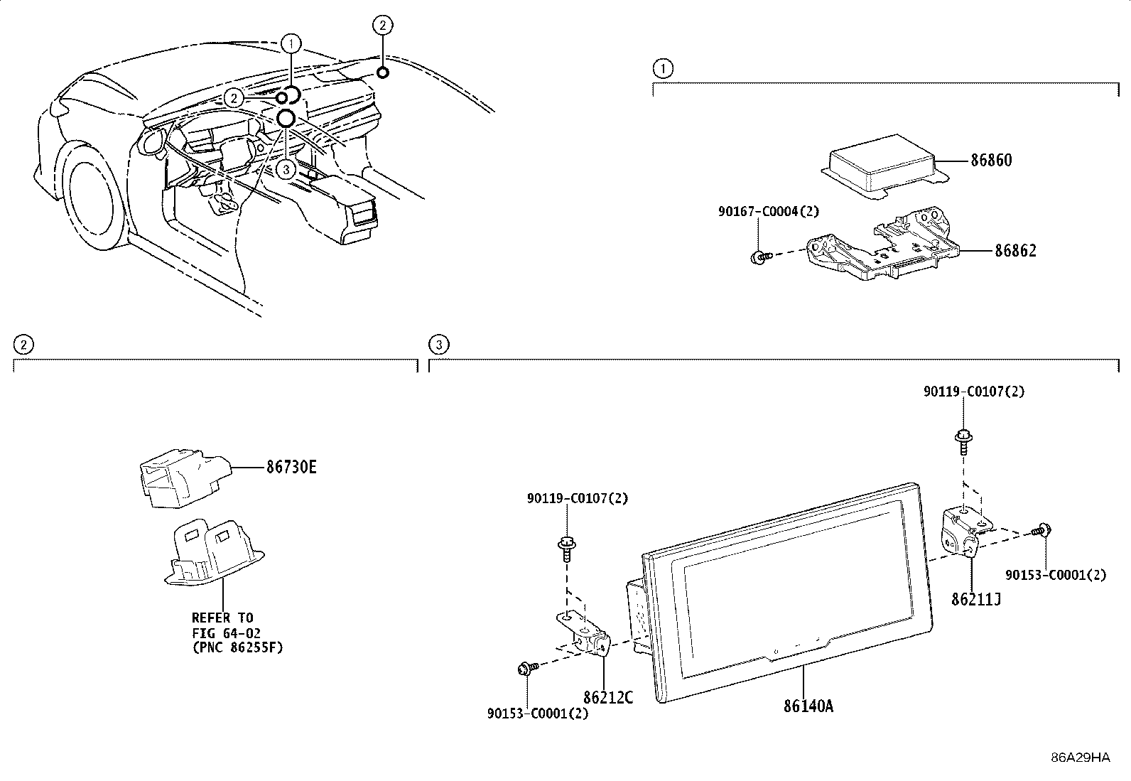 86212-06410 BRACKET, RADIO RECEIVER, NO.2 product image