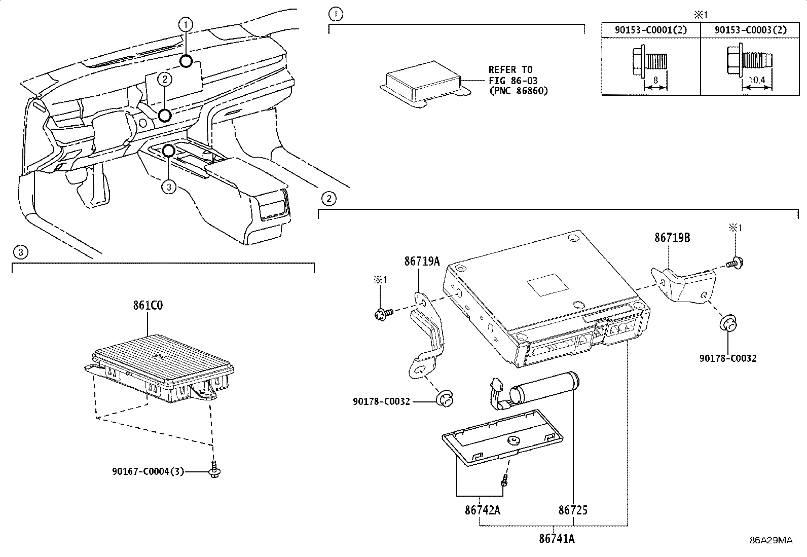 86719-06210 BRACKET, TELEPHONE NO.1 product image