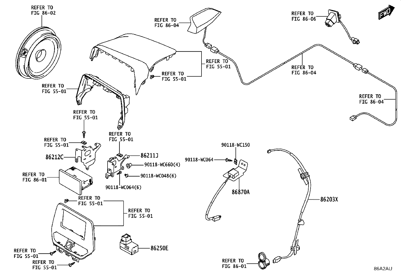 86860-WC007 ANTENNA ASSY, GPS & VICS product image