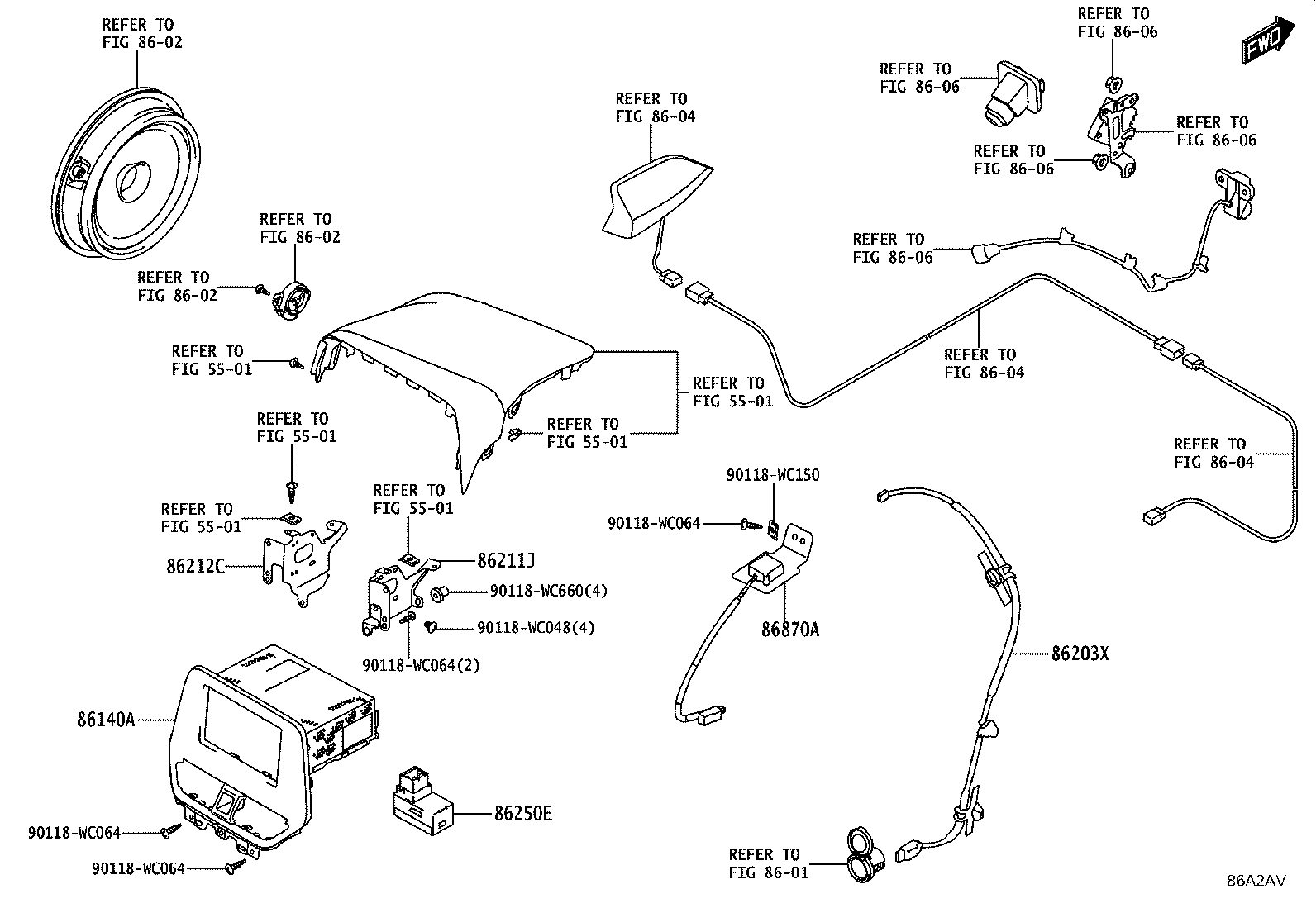 86860-WC007 ANTENNA ASSY, GPS & VICS product image