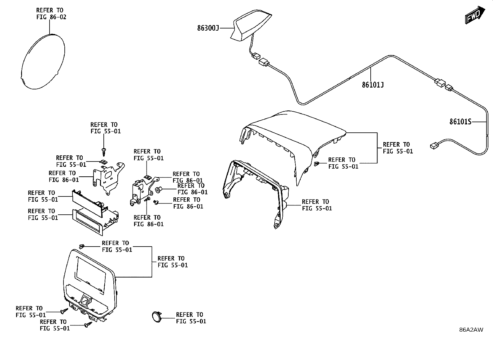 86300-WC025 ANTENNA ASSY, ROOF product image