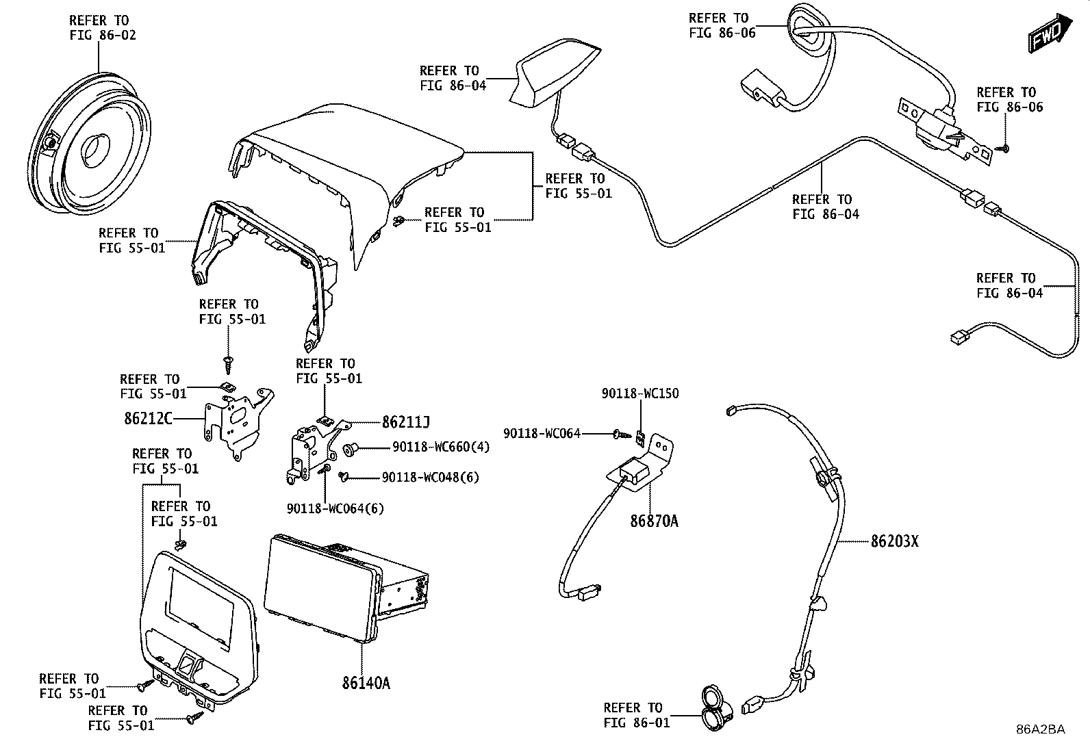 86860-WC008 ANTENNA ASSY, GPS & VICS product image