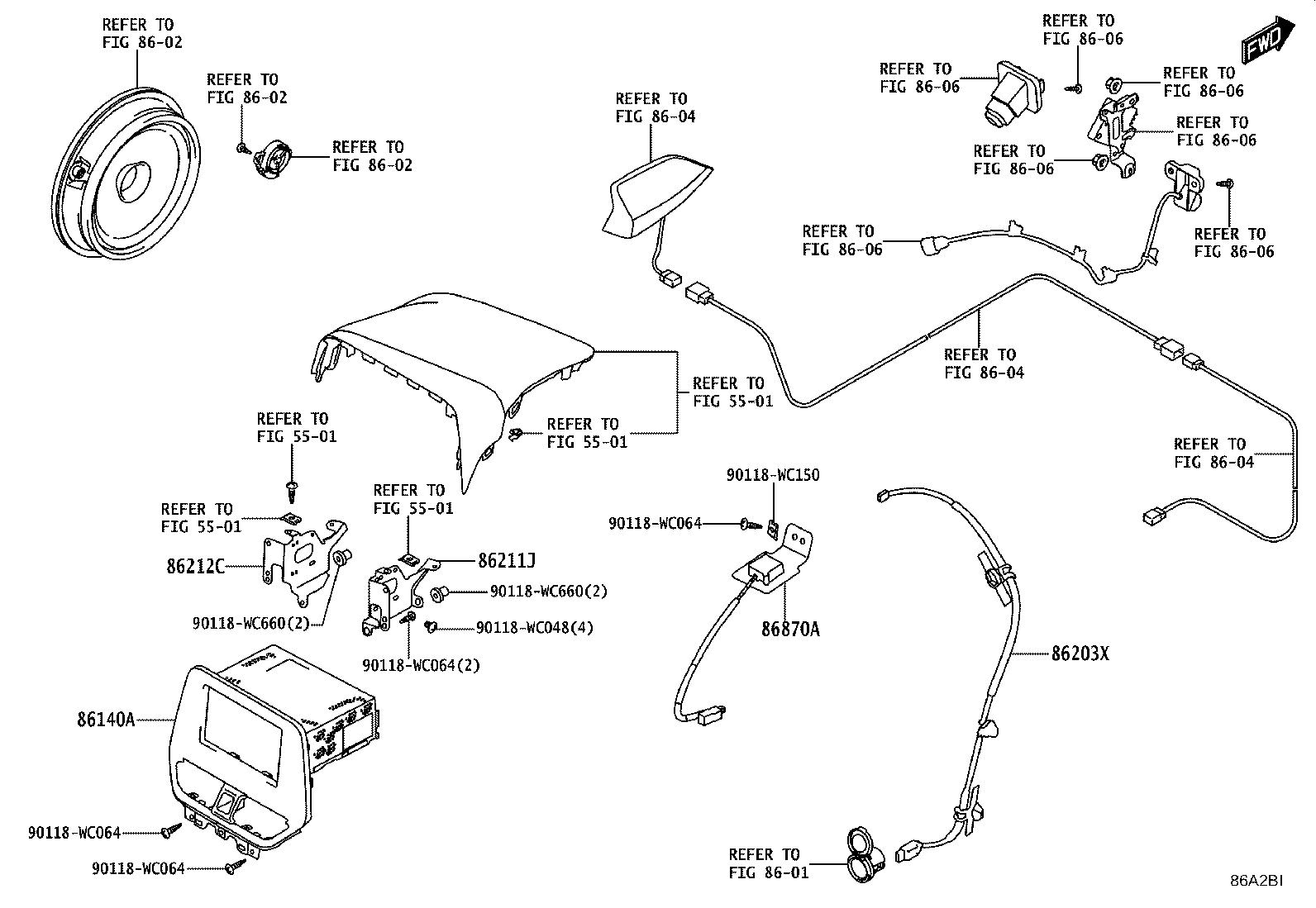 86860-WC008 ANTENNA ASSY, GPS & VICS product image