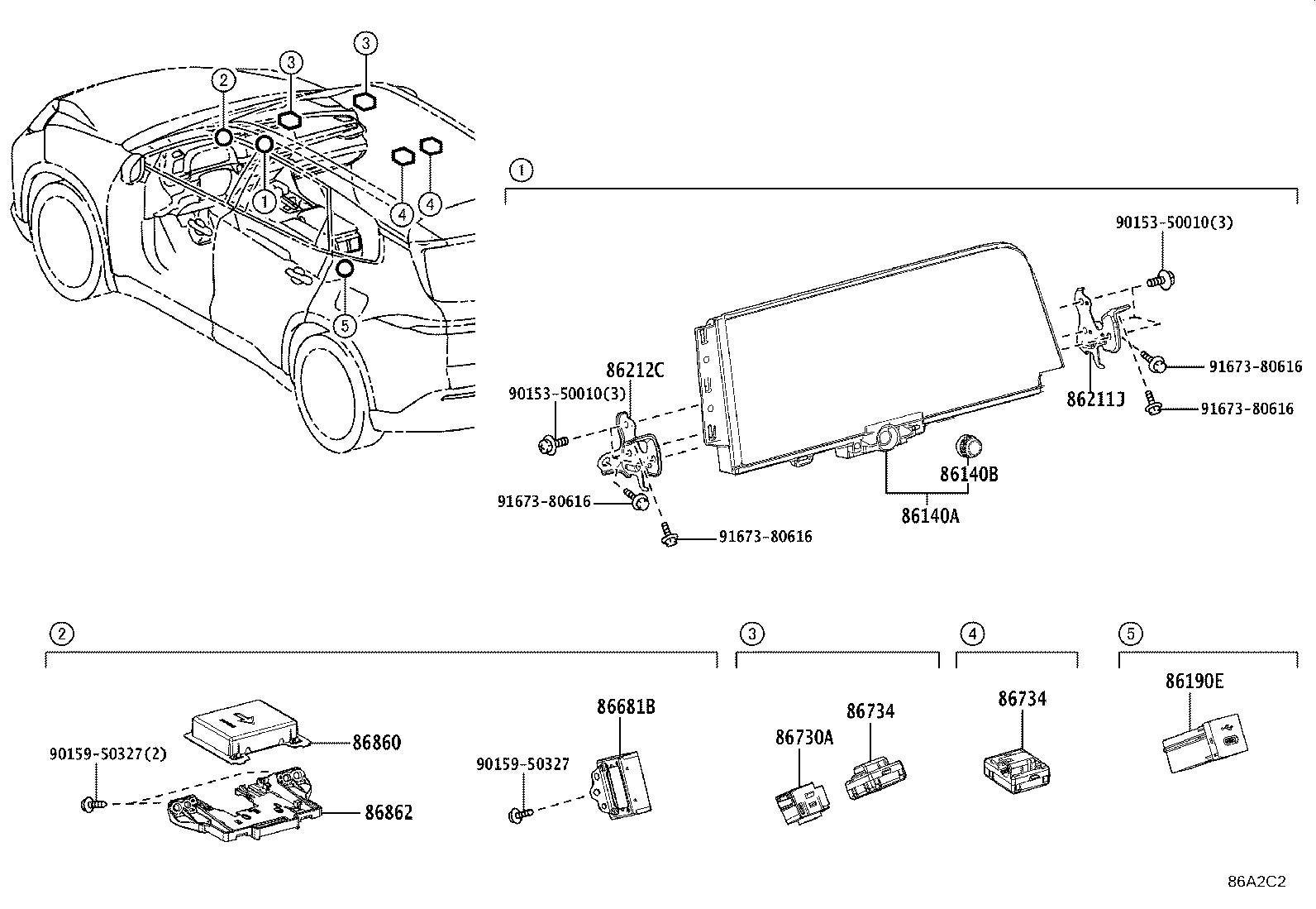 86100-30650 RECEIVER ASSY, RADIO & DISPLAY product image