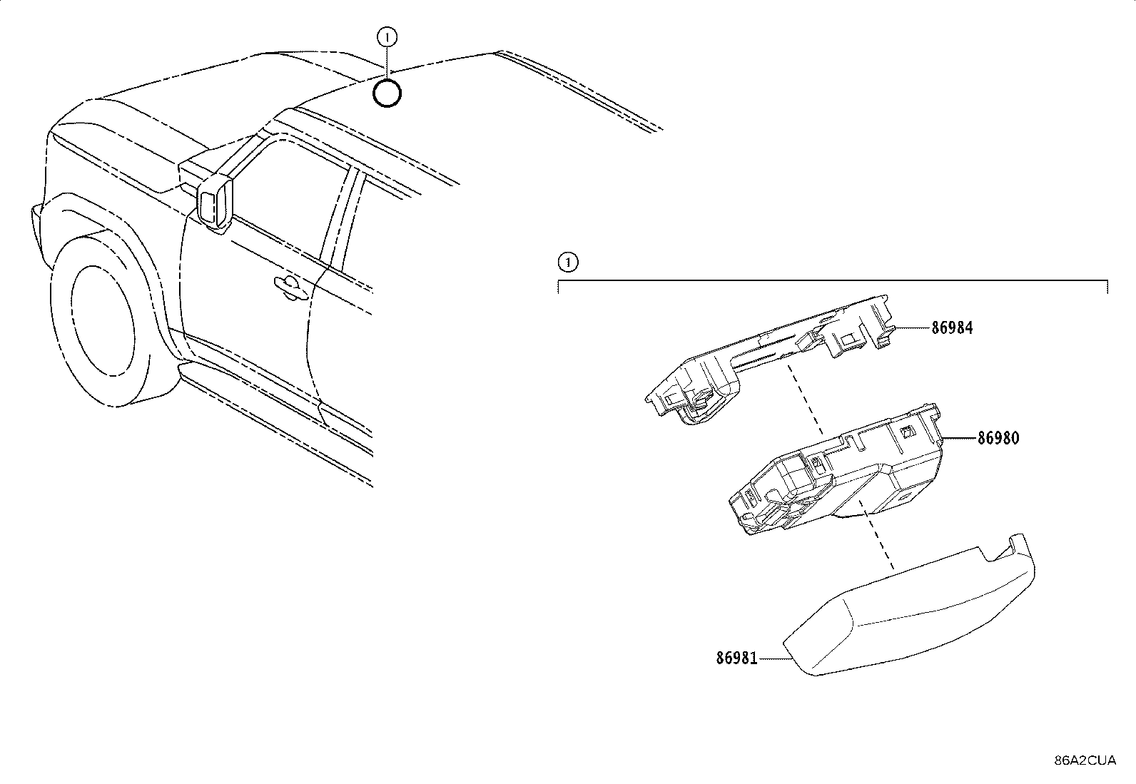 86984-60010 BRACKET, TOLL COLLECTION COMPUTER product image