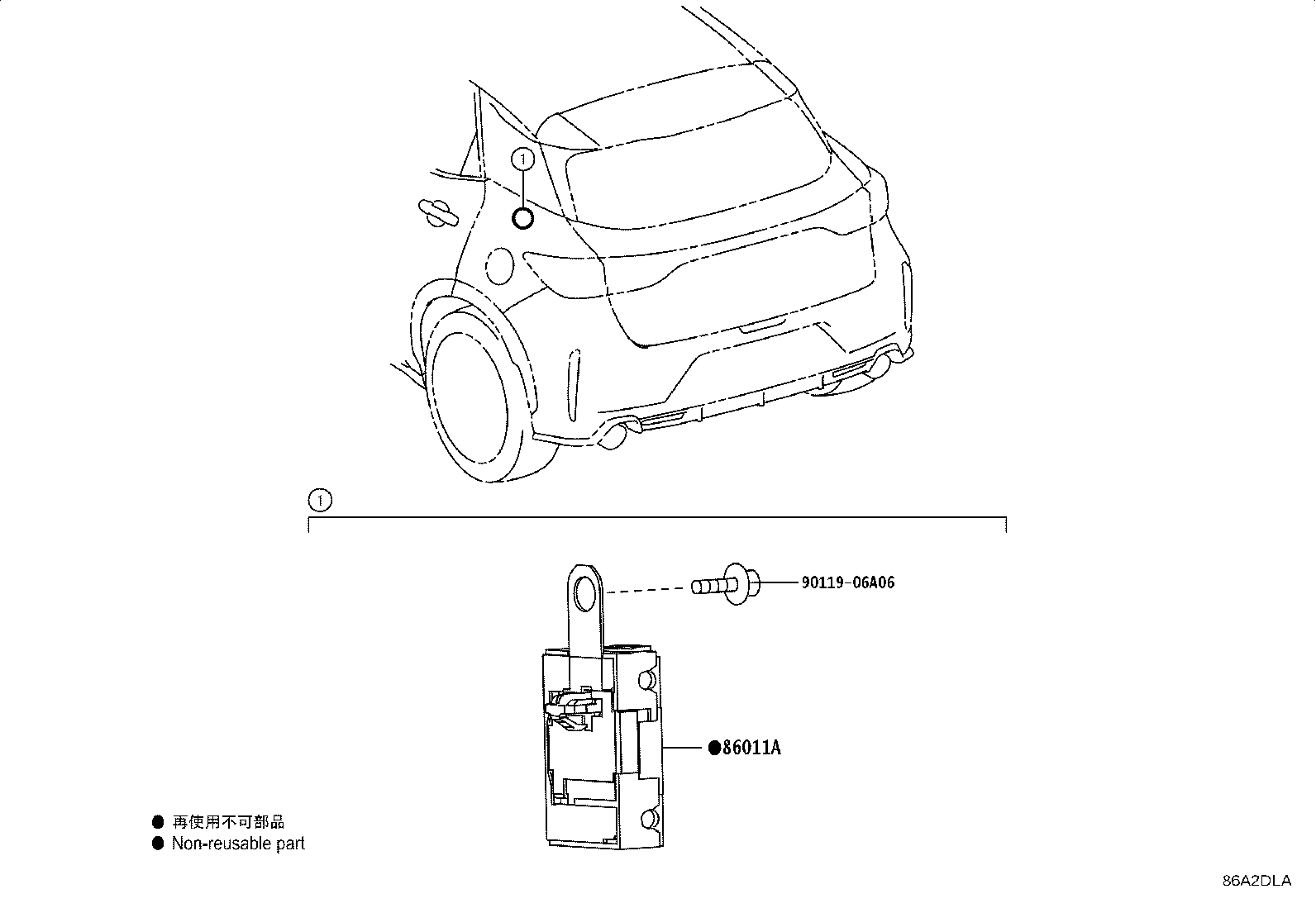 86285-52030 BRACKET, AMPLIFIER, NO.1 product image
