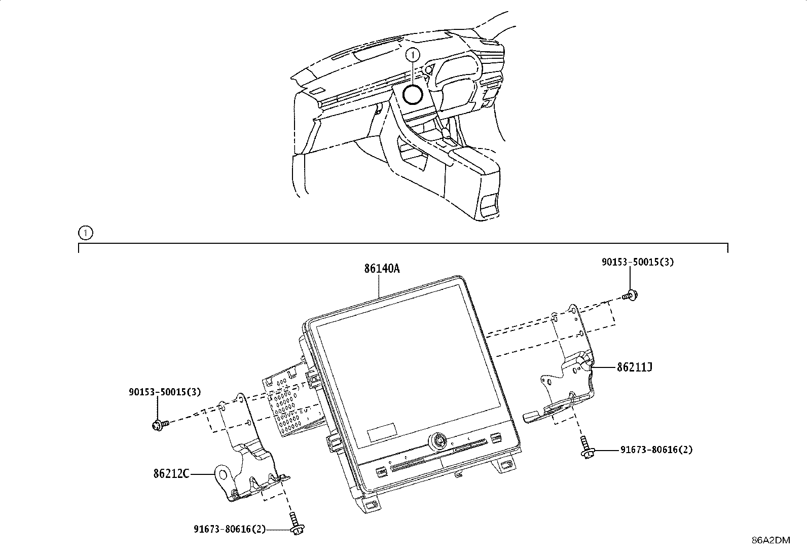 86140-52470 RECEIVER ASSY, RADIO & DISPLAY product image