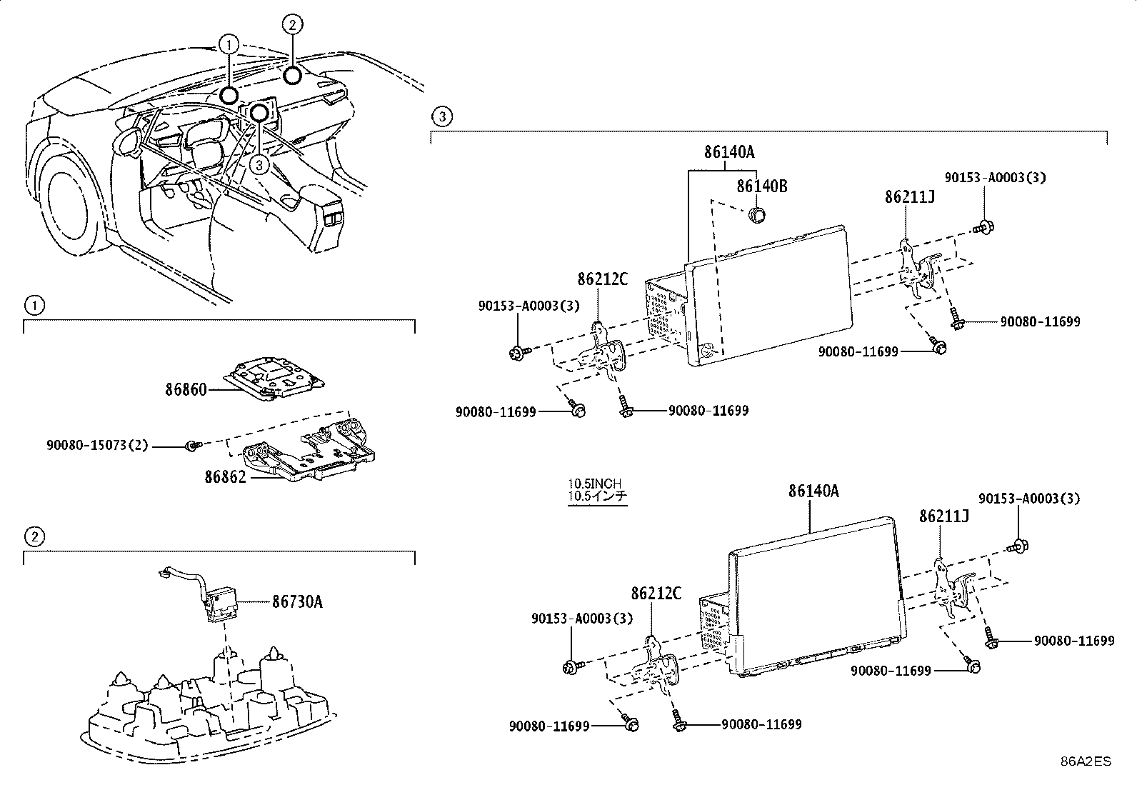 86880-06010 ANTENNA ASSY, NAVIGATION product image