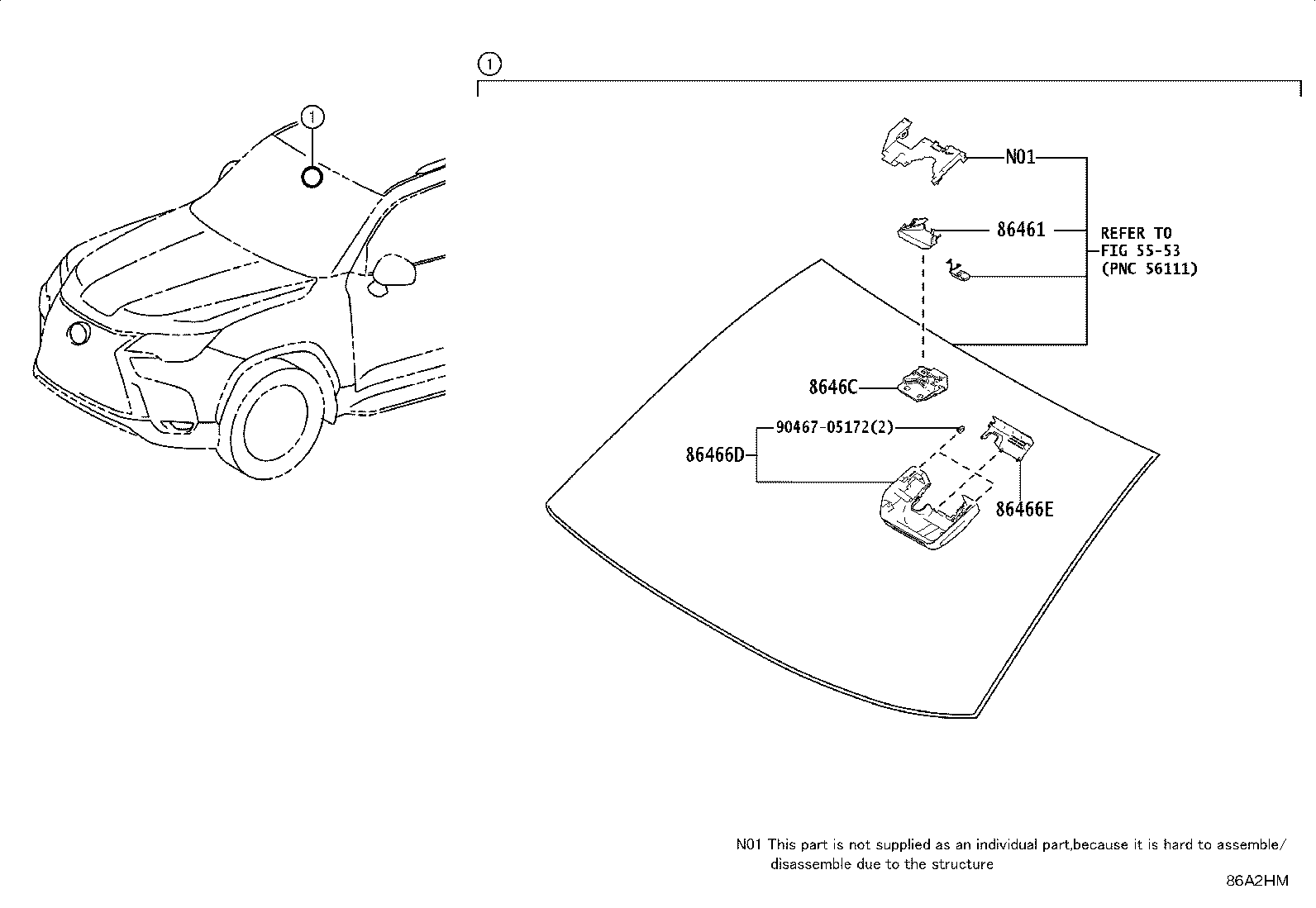 8646C-60180 CAMERA, FORWARD RECOGNITION product image