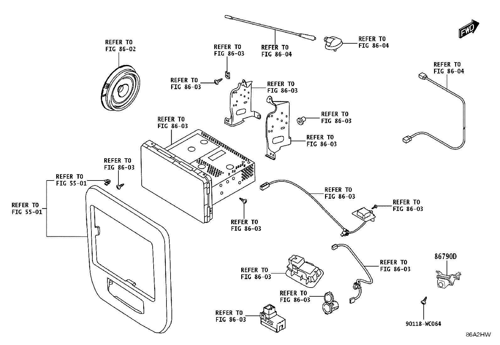86790-WC016 CAMERA ASSY, TELEVISION, RR product image