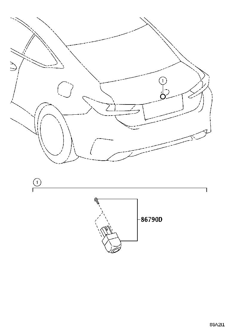 86790-24030 CAMERA ASSY, TELEVISION, RR product image