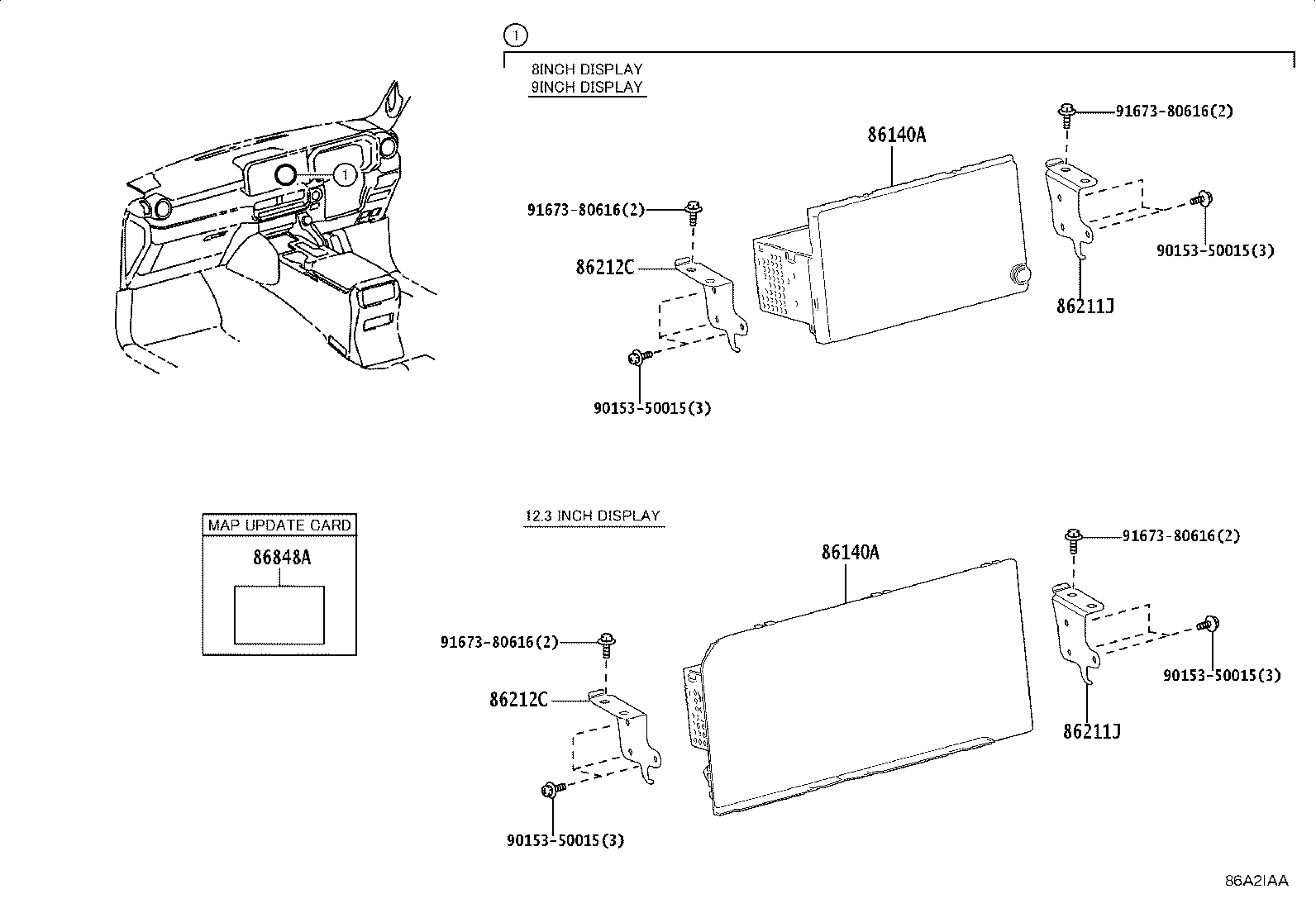 86170-60290 SWITCH & VOLUME ASSY product image