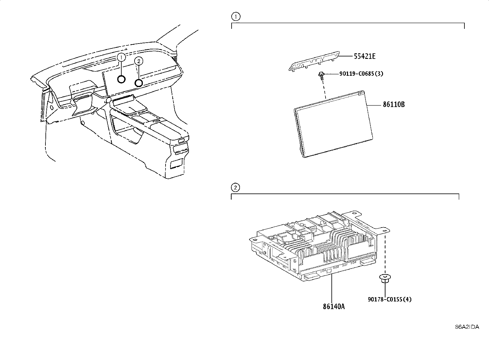 86140-YL030 MULTI-DISPLAY ASSY product image