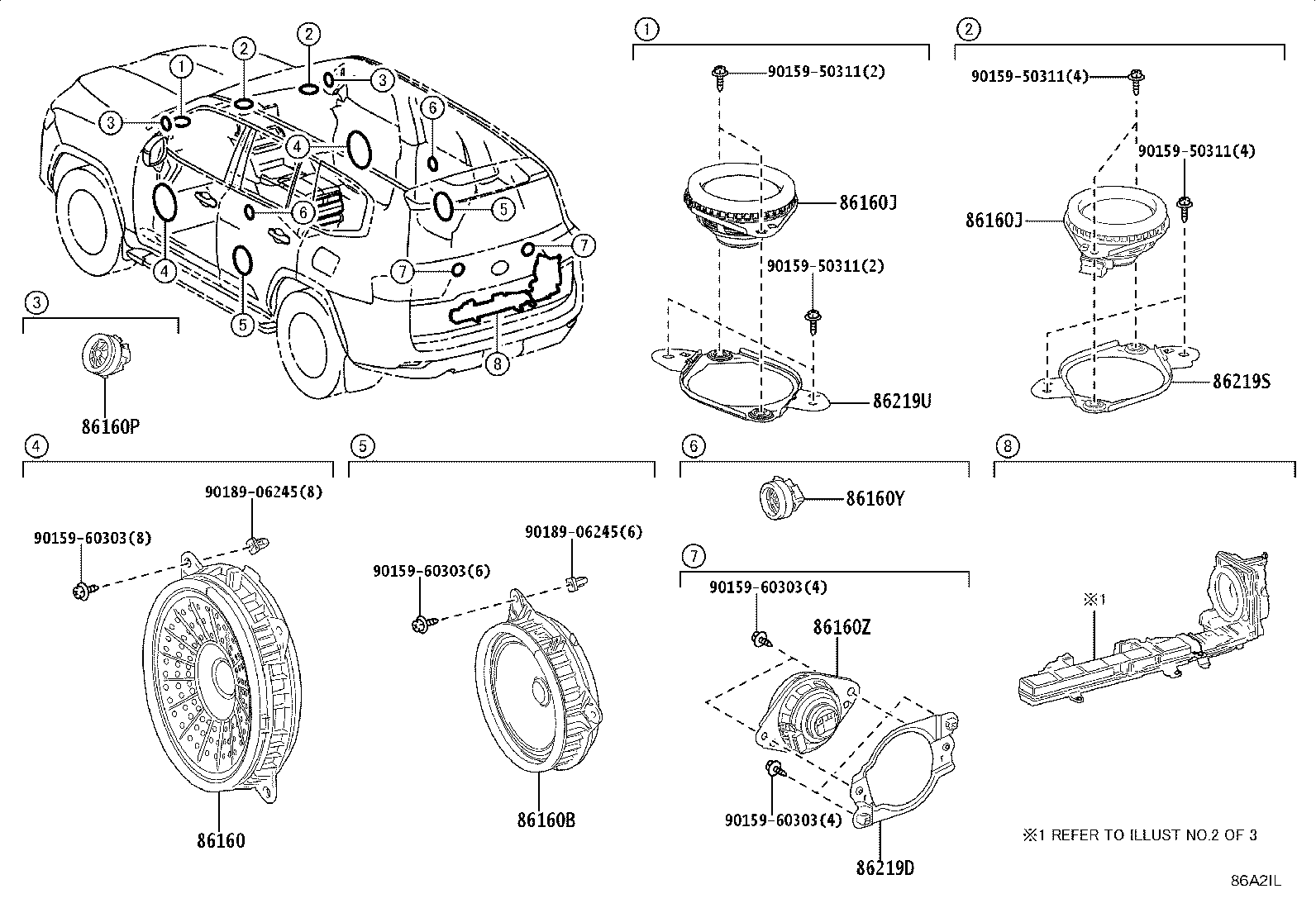 86150-60350 SPEAKER ASSY, W/BOX, NO.1 product image