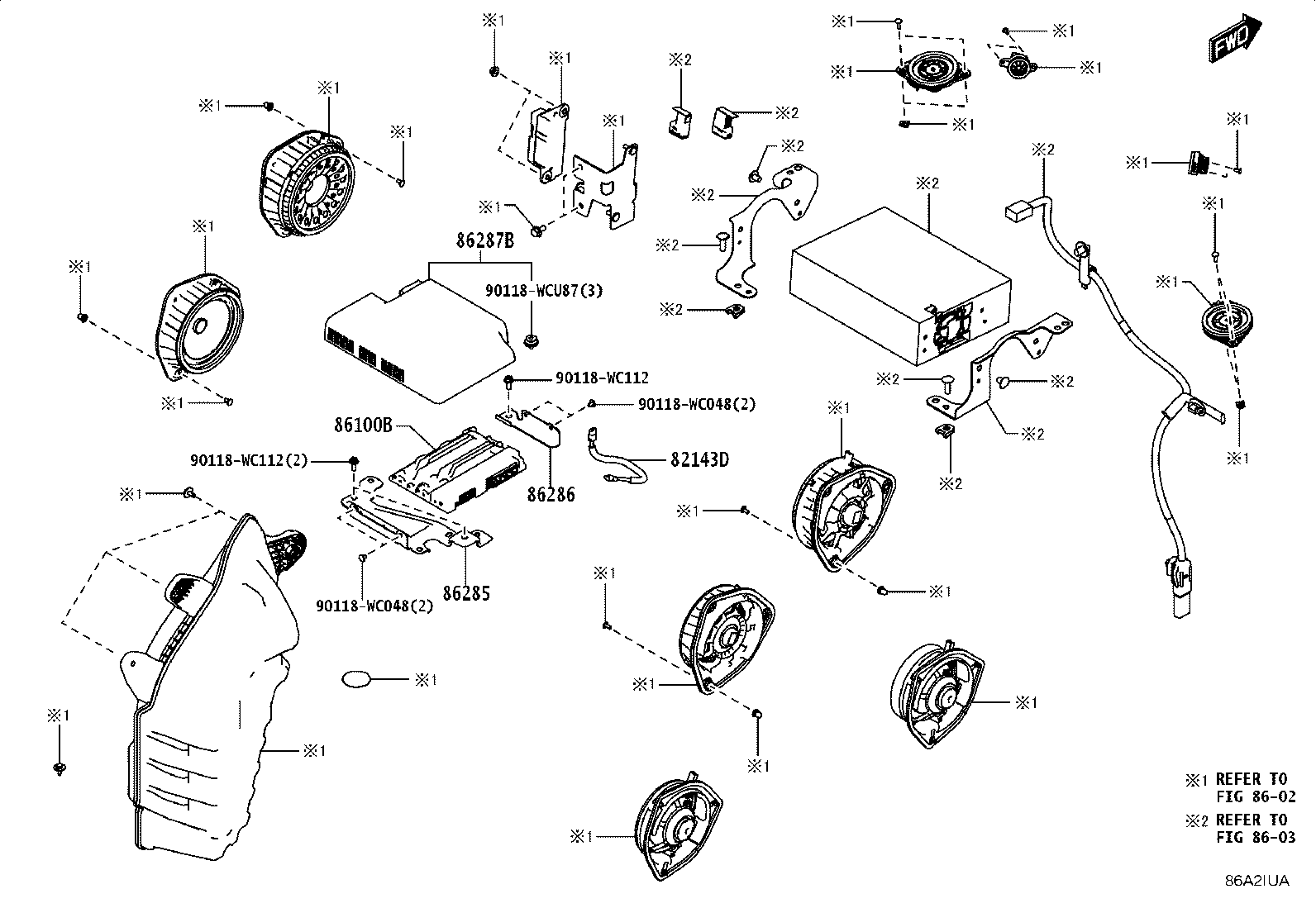 86285-WC001 BRACKET, AMPLIFIER, NO.1 product image