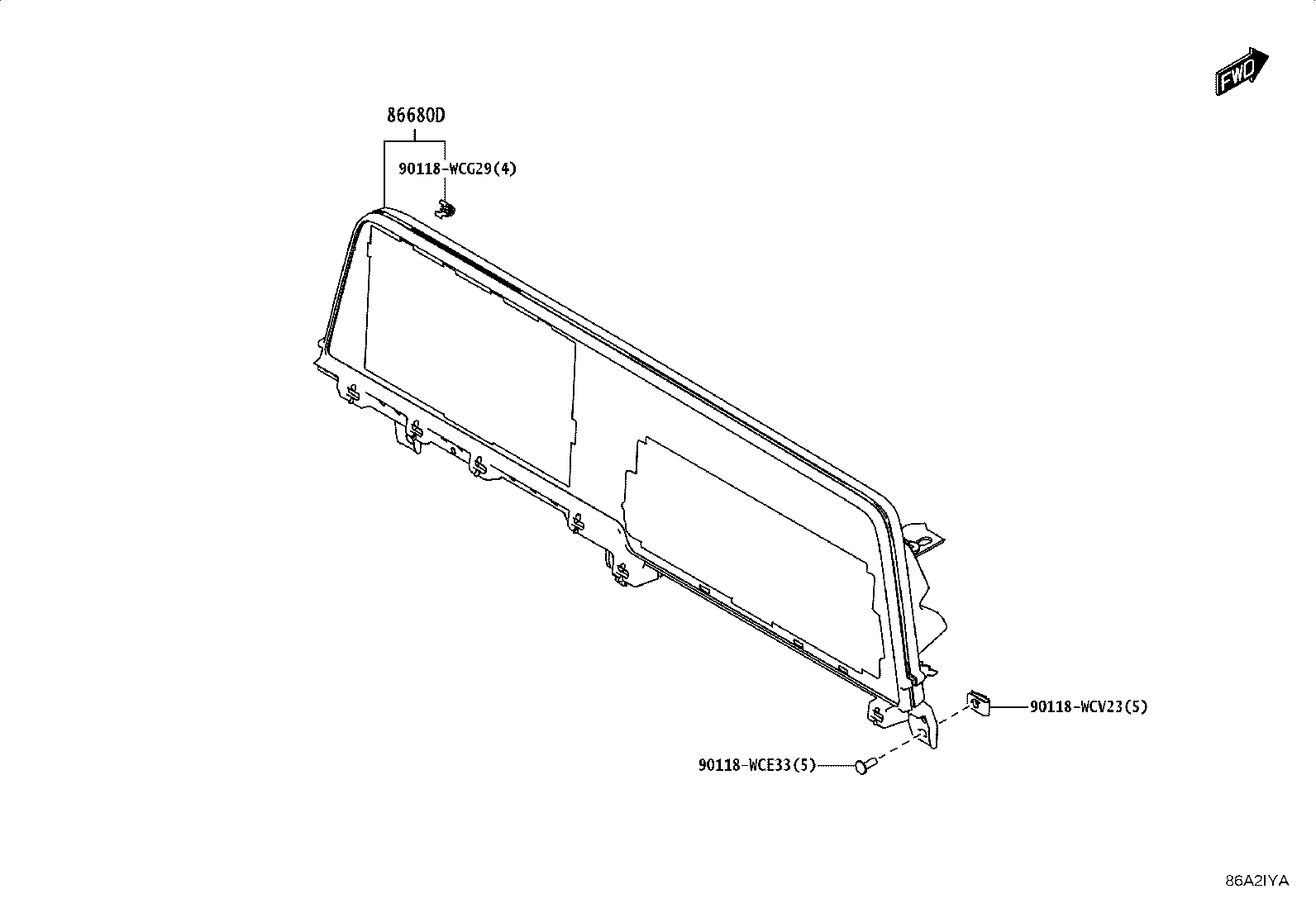 86117-WC001 BRACKET, MULTI-DISPLAY CONTROLLER, A product image