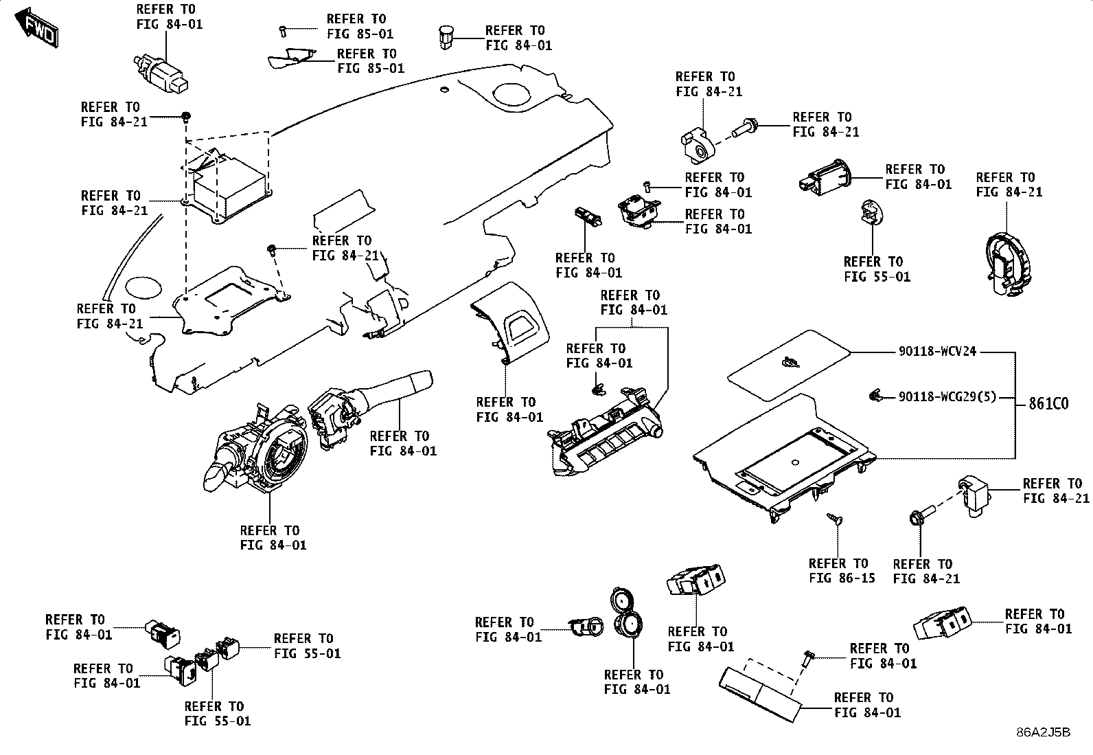 86764-WC006 ANTENNA ASSY, TELEPHONE product image