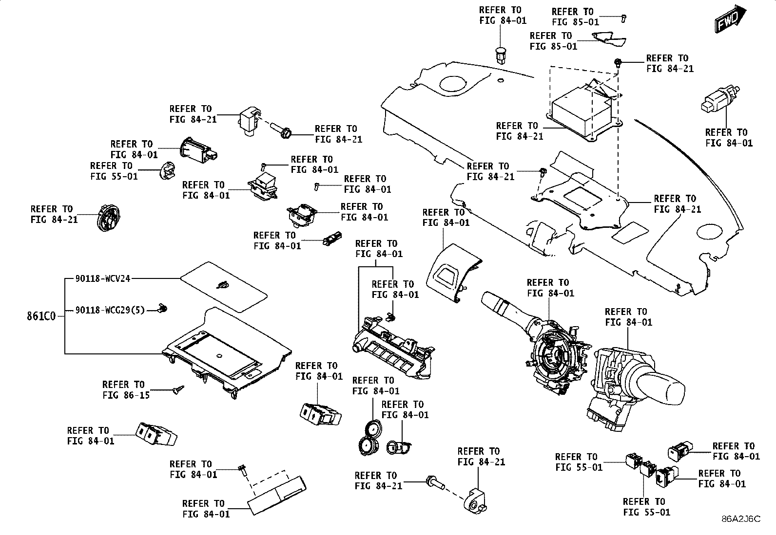86764-WC006 ANTENNA ASSY, TELEPHONE product image