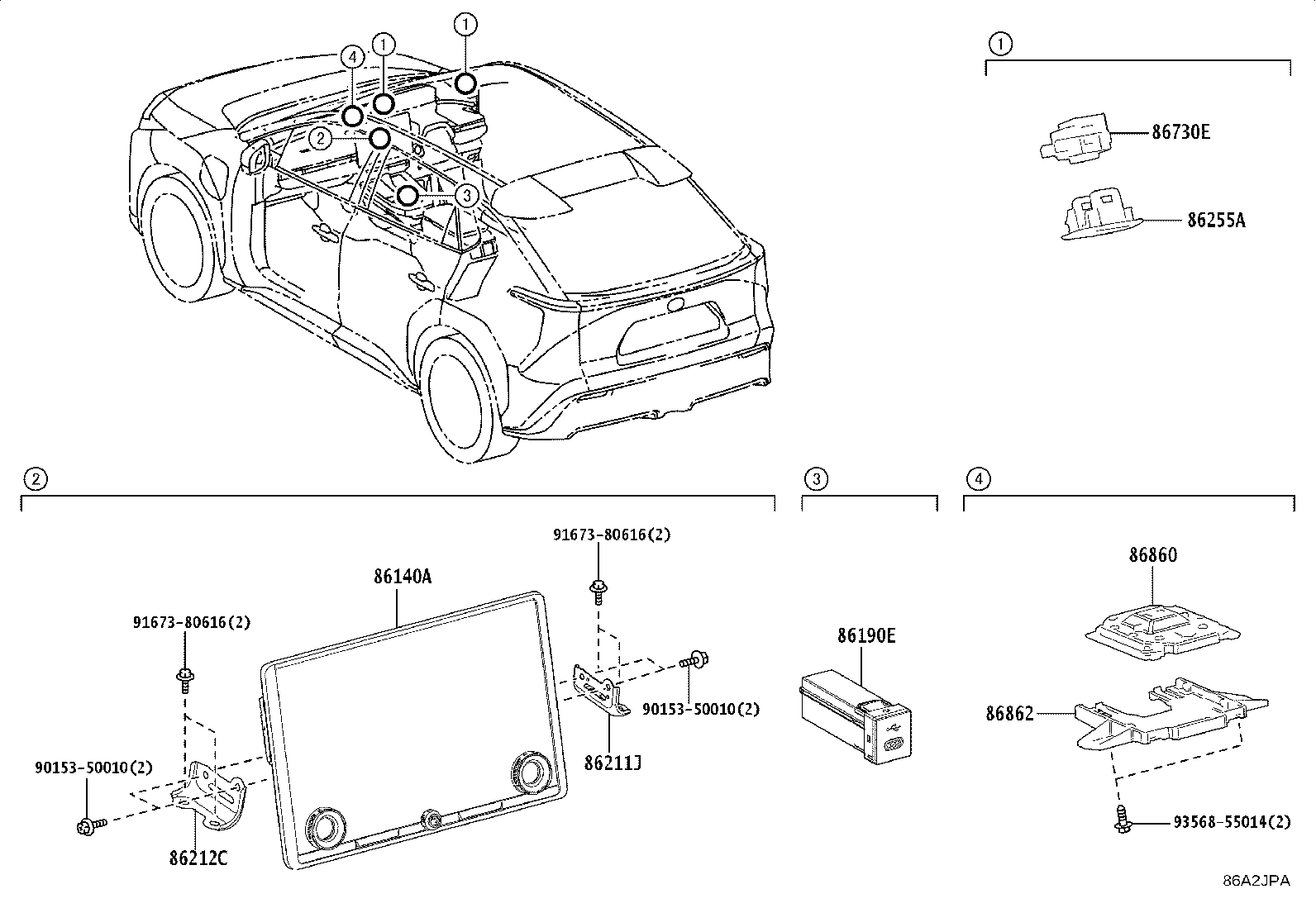 86211-42220 BRACKET, RADIO RECEIVER, NO.1 product image