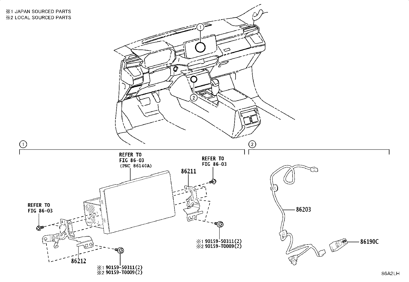 86212-0K110 BRACKET, RADIO, NO.2 product image