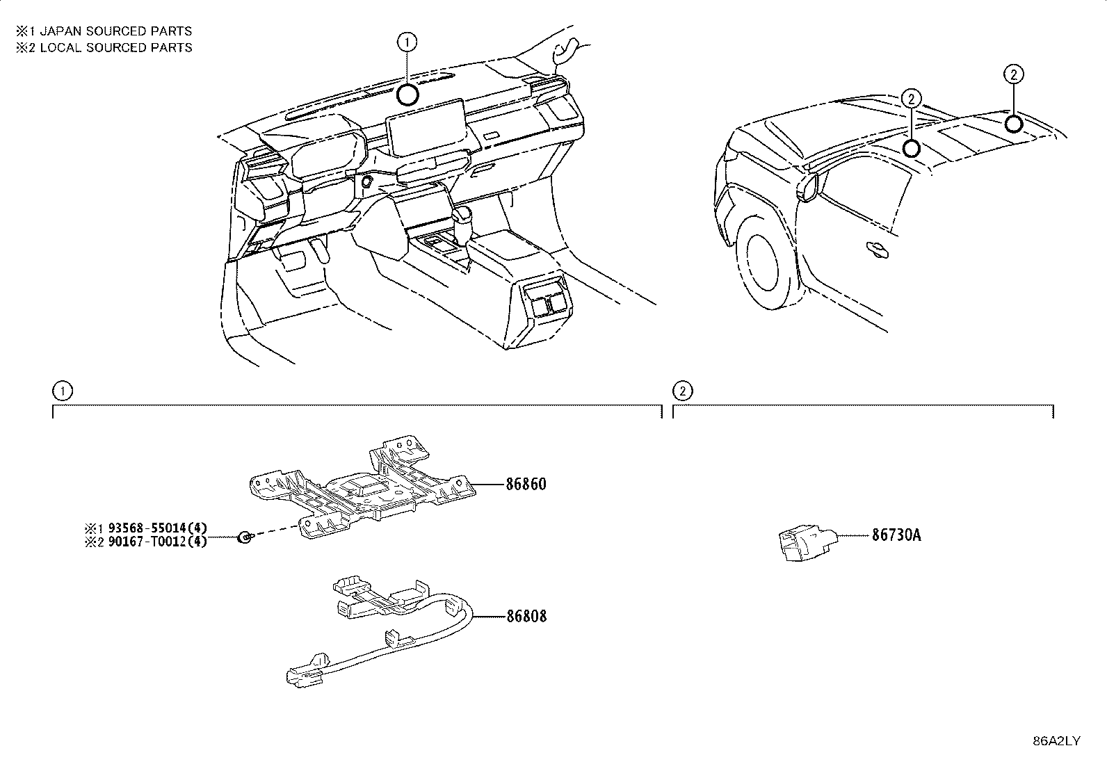 86880-0K100 ANTENNA ASSY, NAVIGATION product image