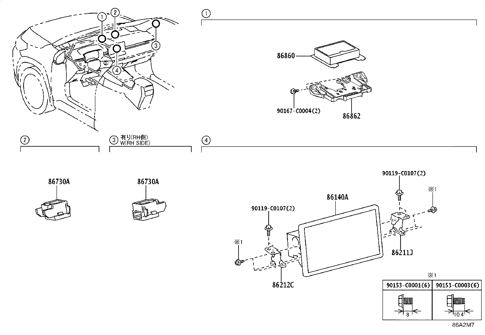 86100-0A052 RECEIVER ASSY, RADIO & DISPLAY product image