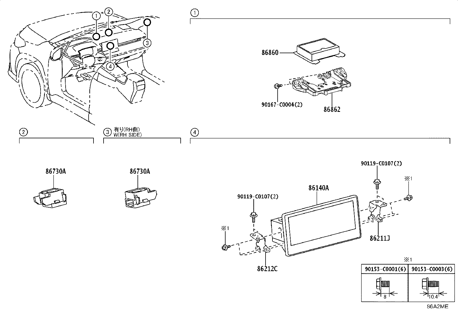 86211-02730 BRACKET, RADIO RECEIVER, NO.1 product image