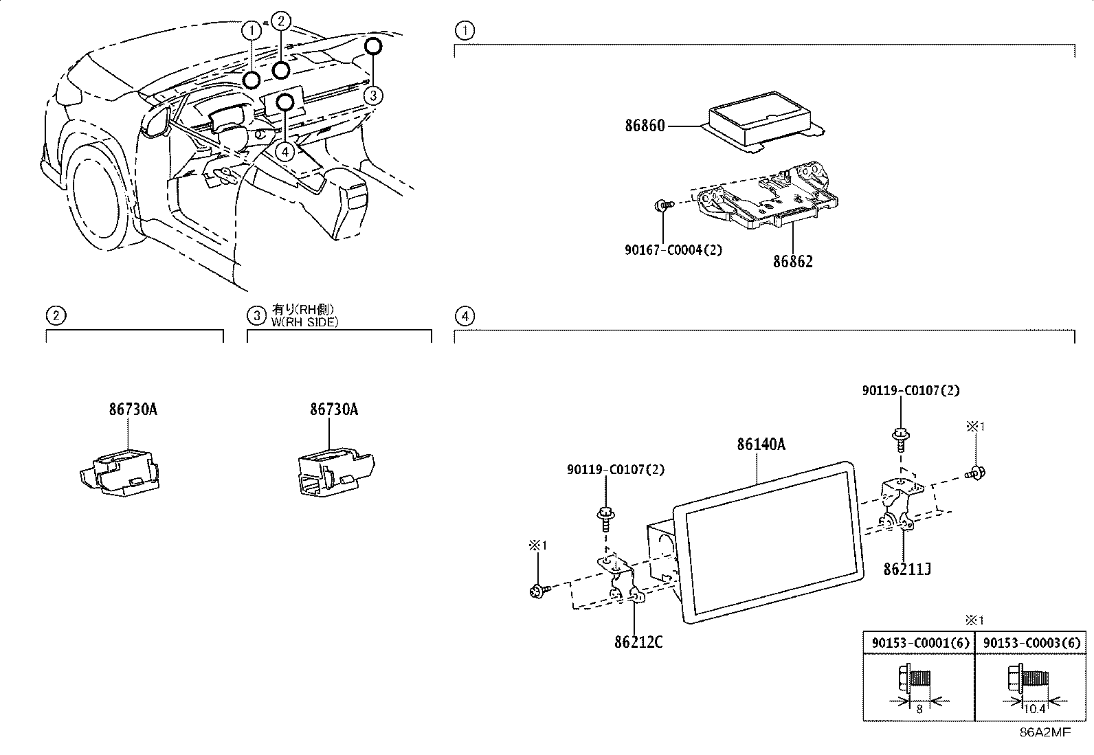 86211-02730 BRACKET, RADIO RECEIVER, NO.1 product image