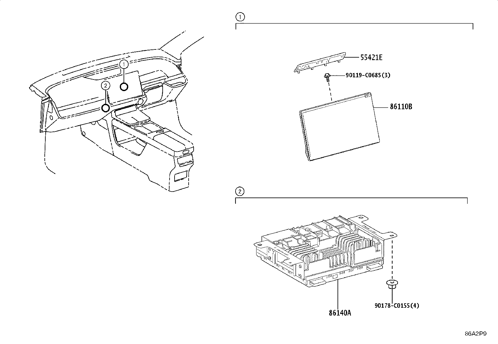 86100-YL070 RECEIVER ASSY, RADIO & DISPLAY product image
