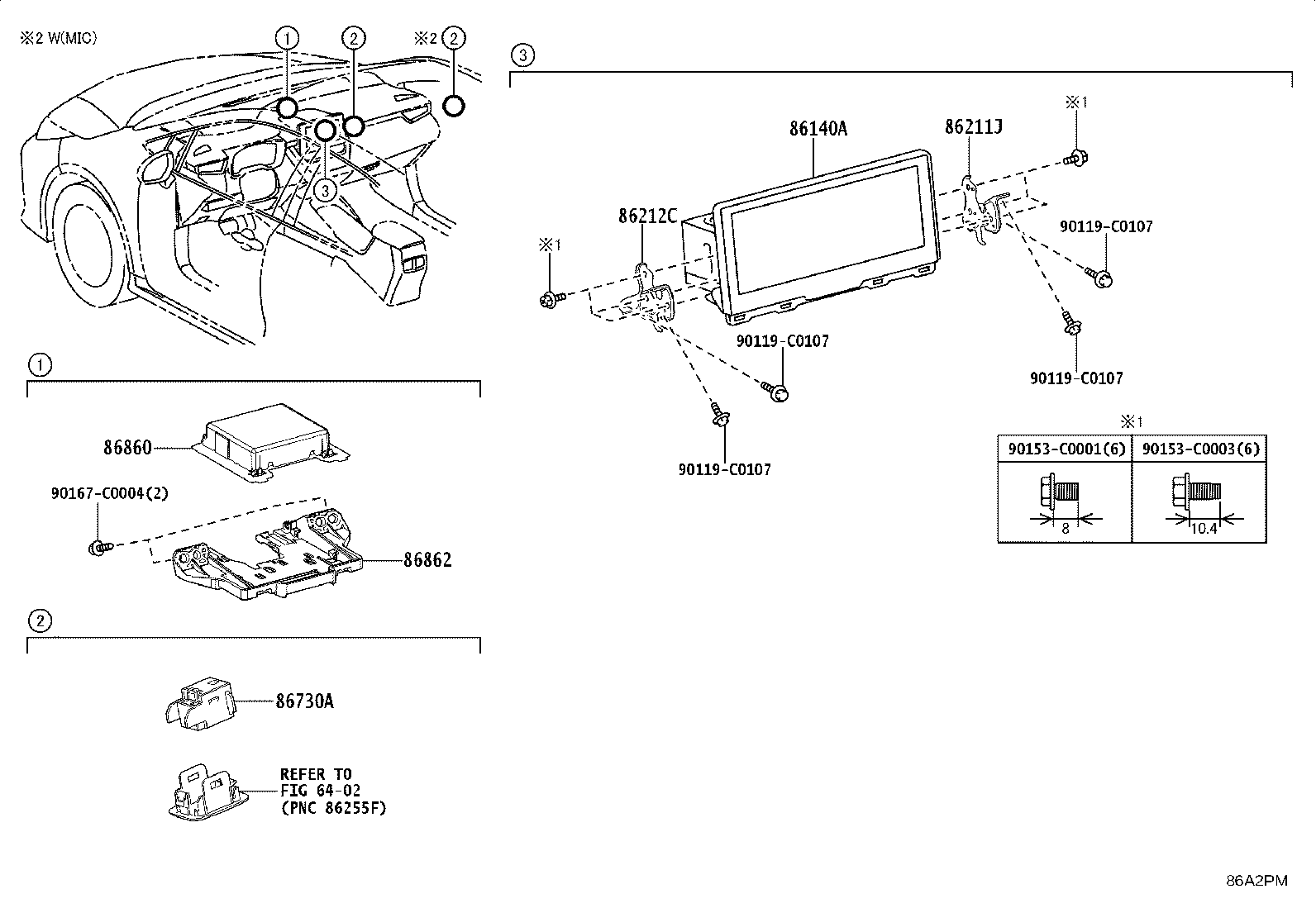 86100-02081 RECEIVER ASSY, RADIO & DISPLAY product image
