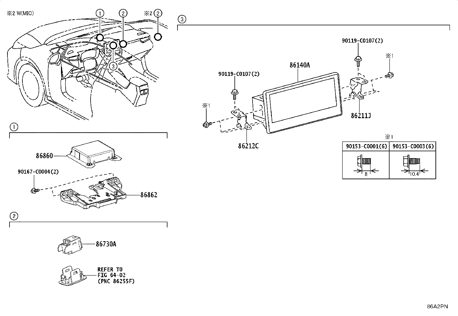 86100-02081 RECEIVER ASSY, RADIO & DISPLAY product image