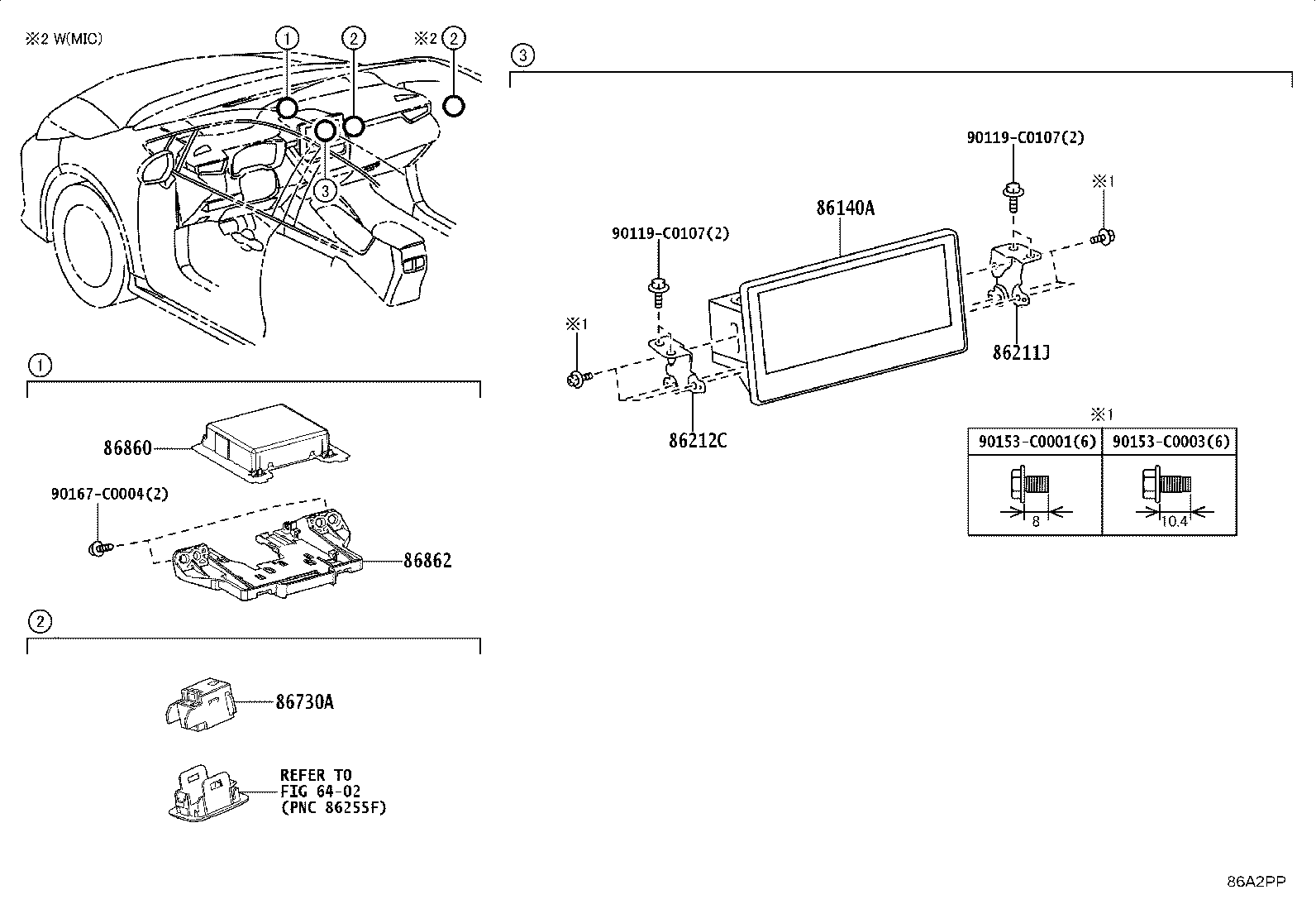 86100-02291 RECEIVER ASSY, RADIO & DISPLAY product image