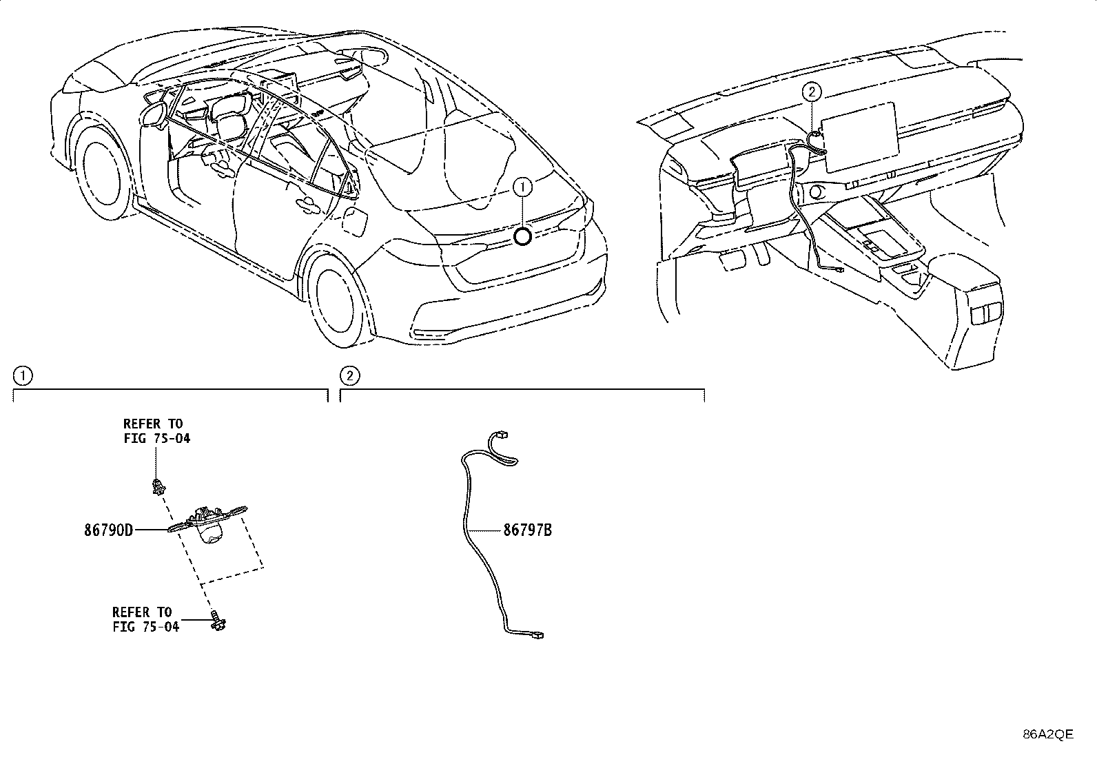 86791-0A020 BRACKET, COMPUTER PARKING ASSIST, NO.1 product image