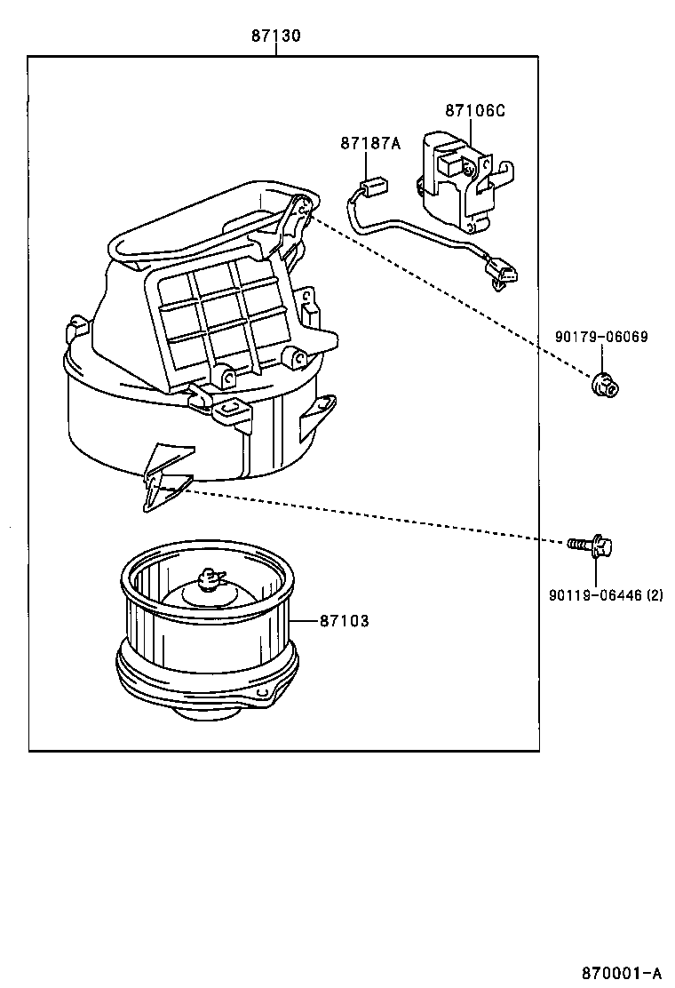 87101-35010 BRACKET SUB-ASSY, VISCOUS HEATER NO.1 product image