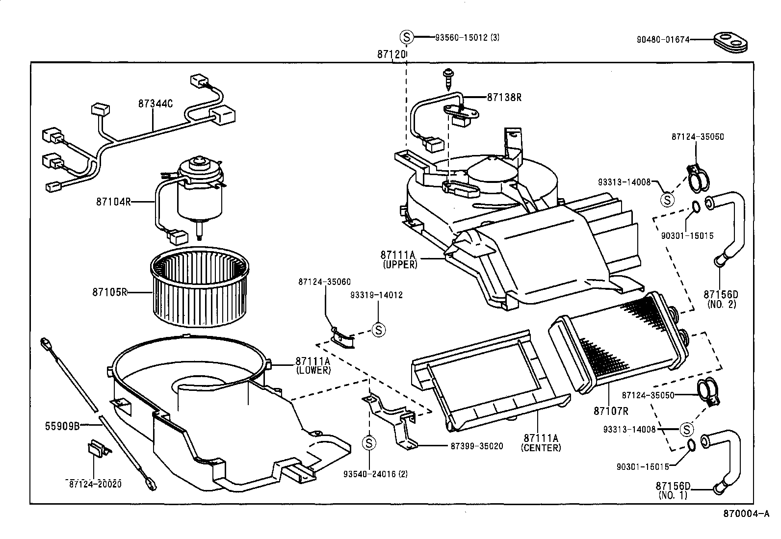87101-35010 BRACKET SUB-ASSY, VISCOUS HEATER NO.1 product image