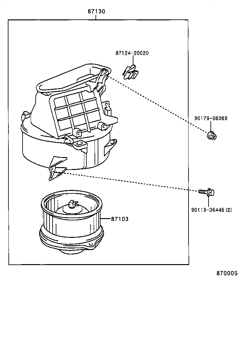 87101-35010 BRACKET SUB-ASSY, VISCOUS HEATER NO.1 product image