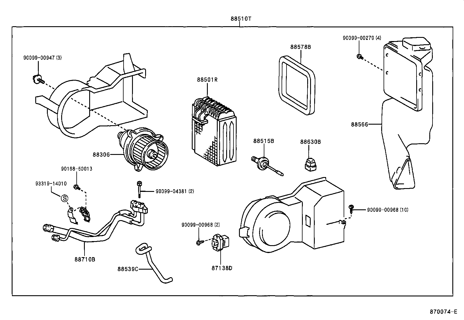 87103-60160 MOTOR SUB-ASSY, COOLER BLOWER, NO.1 product image