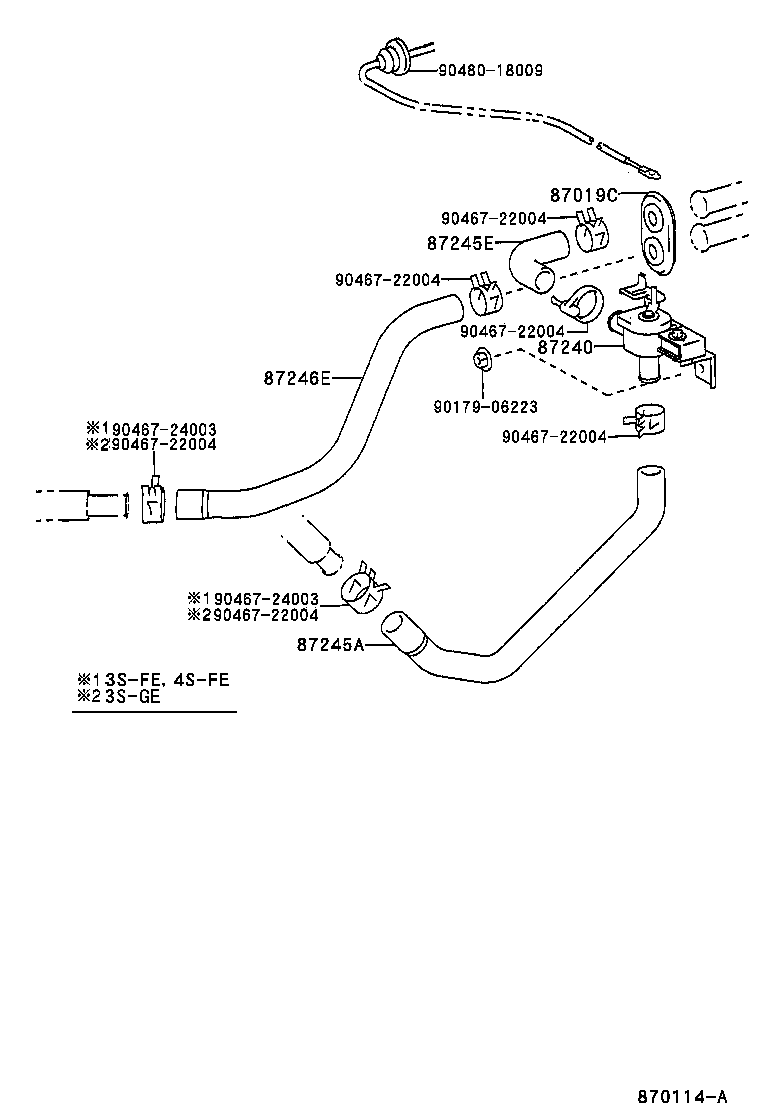 87245-2D020 HOSE, HEATER WATER, INLET A product image