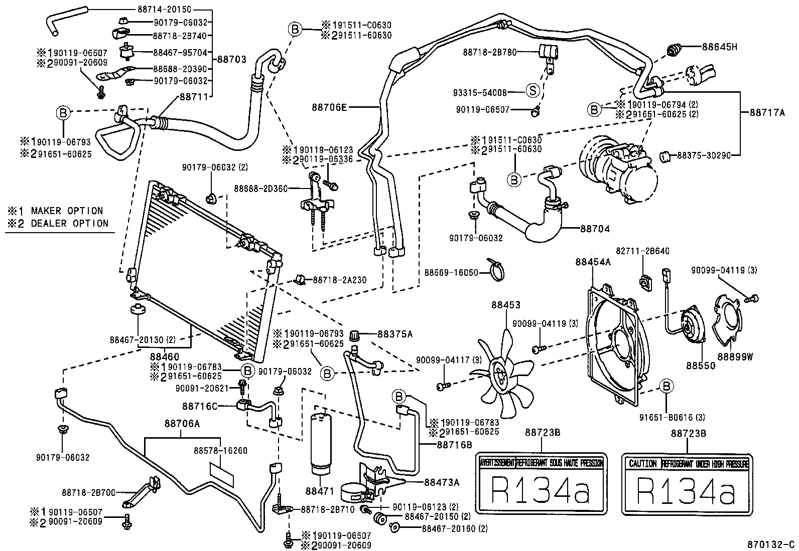 Toyota 88723-34010 LABEL, COOLER SERVICE CAUTION