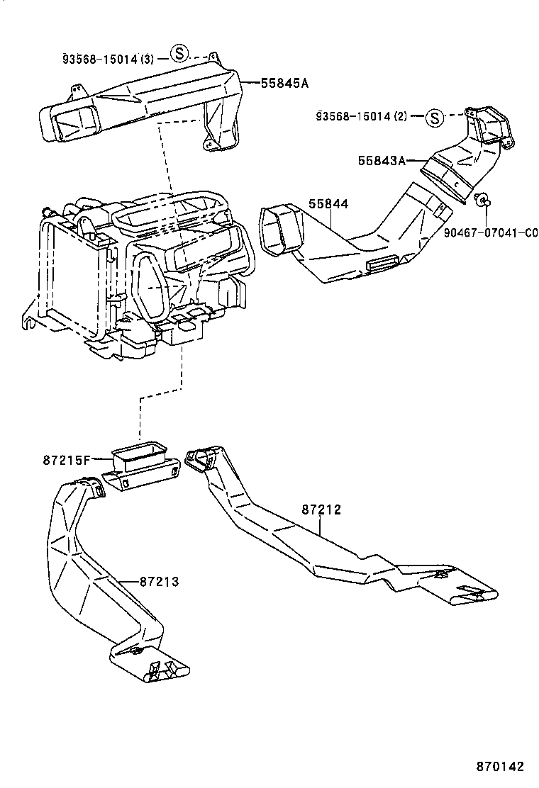 55845-20260 DUCT, HEATER TO REGISTER, NO.3 product image