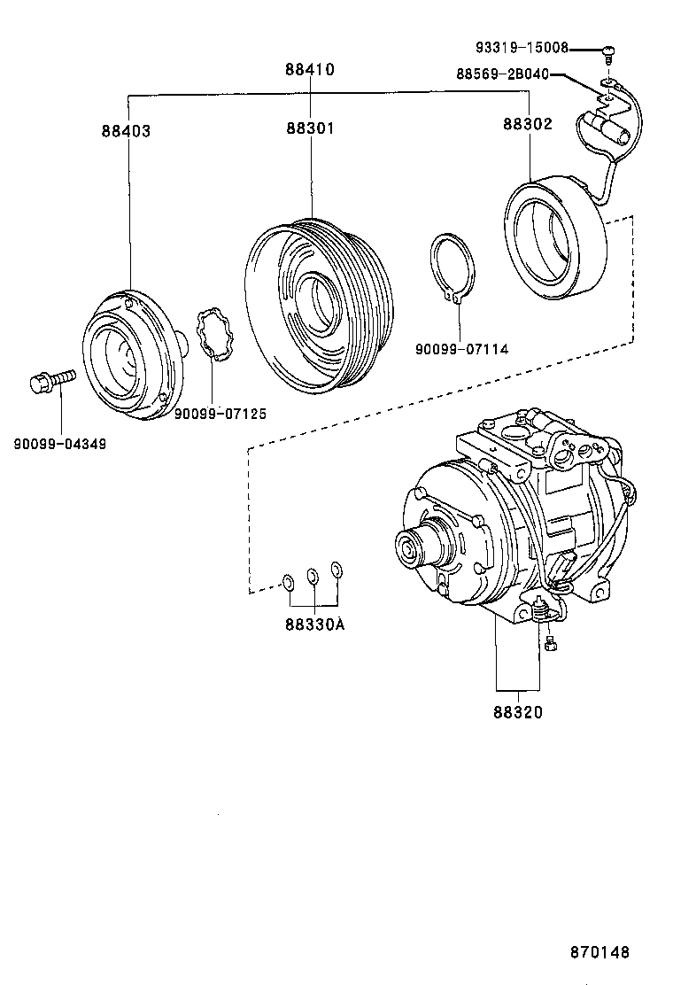 88320-2B230 COMPRESSOR ASSY, COOLER product image